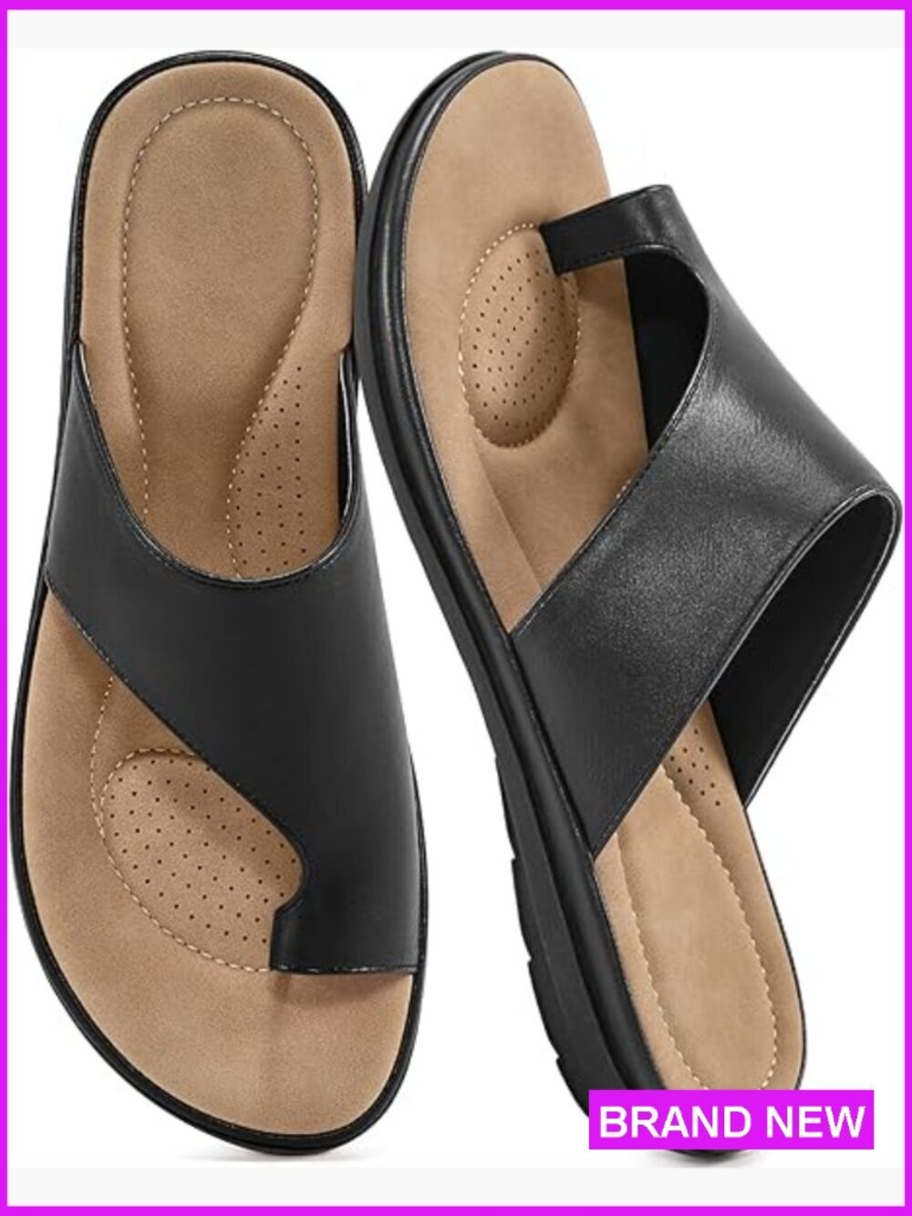 Summer Flat Sandals Slides for Women Comfortable Orthopedic Walking Casual